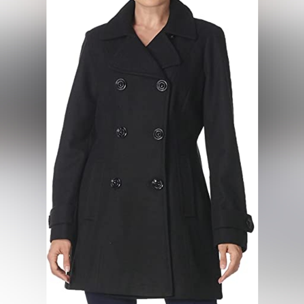 Anne Klein Women's Classic Double Breasted Coat